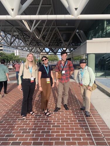 Diana Satkauskas ‘24 MF, Annie Miller ‘23 MEM, Will Weinberg ‘22 MFS, and Julie Chen ‘24 MF wrap up a full day at the SAF 2022 National Convention in Baltimore.