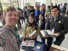 Nick Nugent '23 MEM speaks with students from around the world about The Forest School at YSE and The Forests Dialogue at IFSA's International Forestry Students' Symposium.