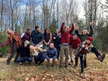 MF, MFS, and forest-oriented students celebrate presenting their managements plans to their clients for the seminal Management Plans for Protected Areas course in December 2021. Photo courtesy of Mark Ashton.